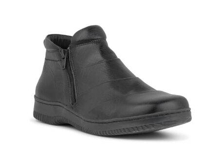 Green Comfort Sort Støvlet med Lynlås