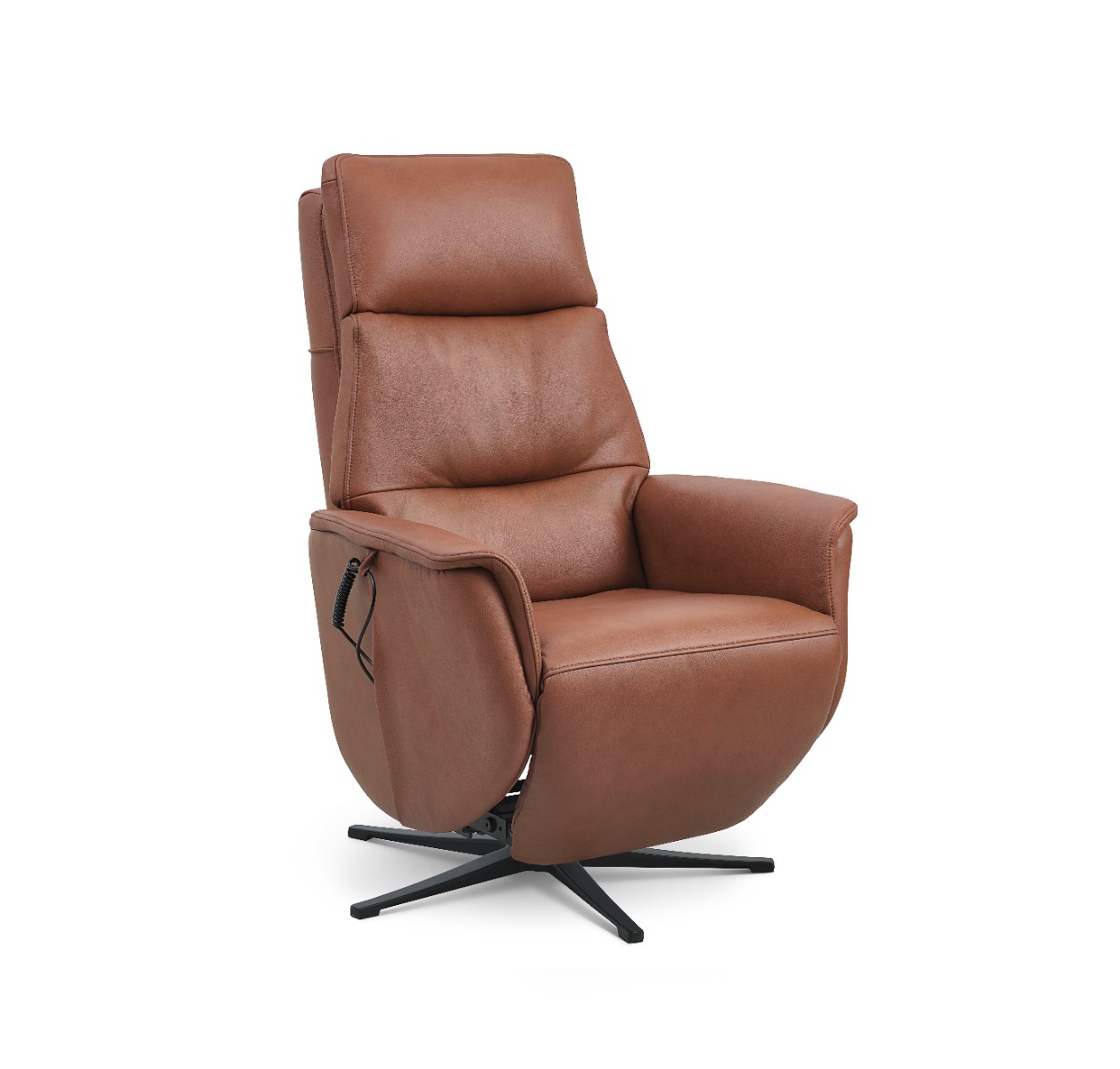 34693030409-1 Nicolai Stol Sædeløft 3 motor Læder Cognac - Billede 1