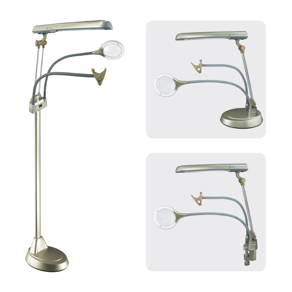 449 UDGÅET Gulvlampe 3 i 1 24W - Billede 1