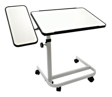 Sengebord Med Hjul Hvid - 2-Delt