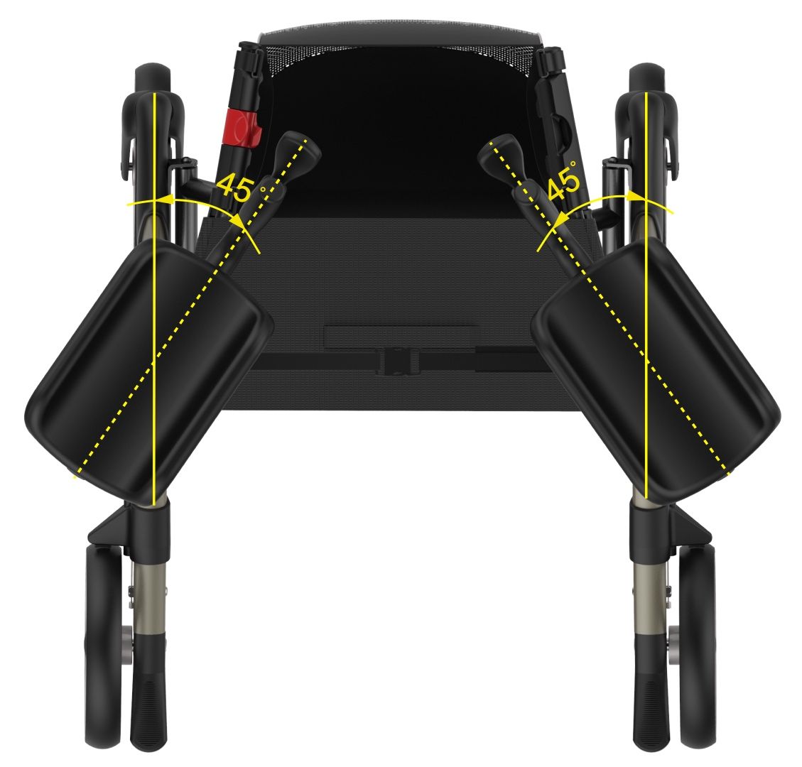 Rollator Navigator Air Grå m/armstøtte - Billede 6