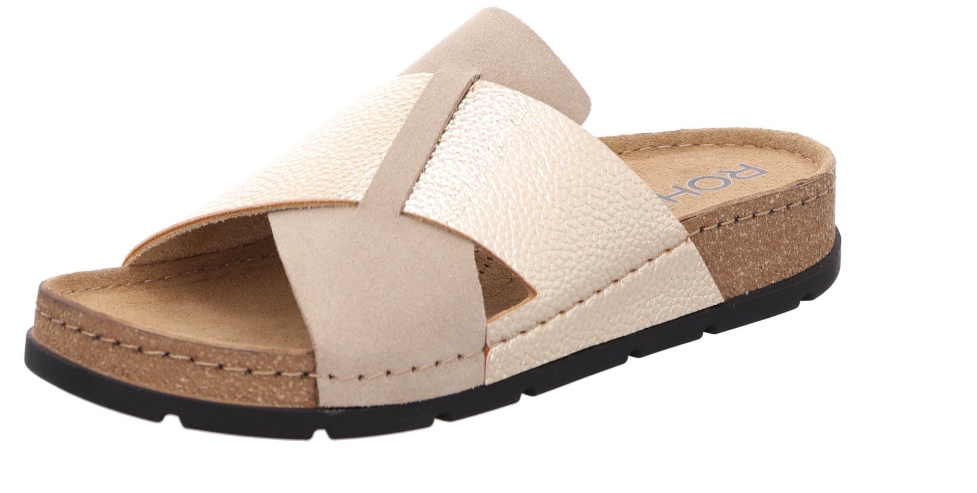 5410_29 Rohde Slipper Sandal Gold Velourlæder - Billede 1