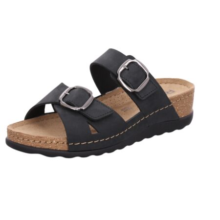 Rohde Sandal I Sort Nubuck læder
