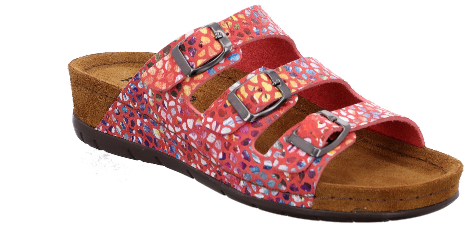 5851_41 Rohde Sandal Rødmønstret Læder - Billede 1
