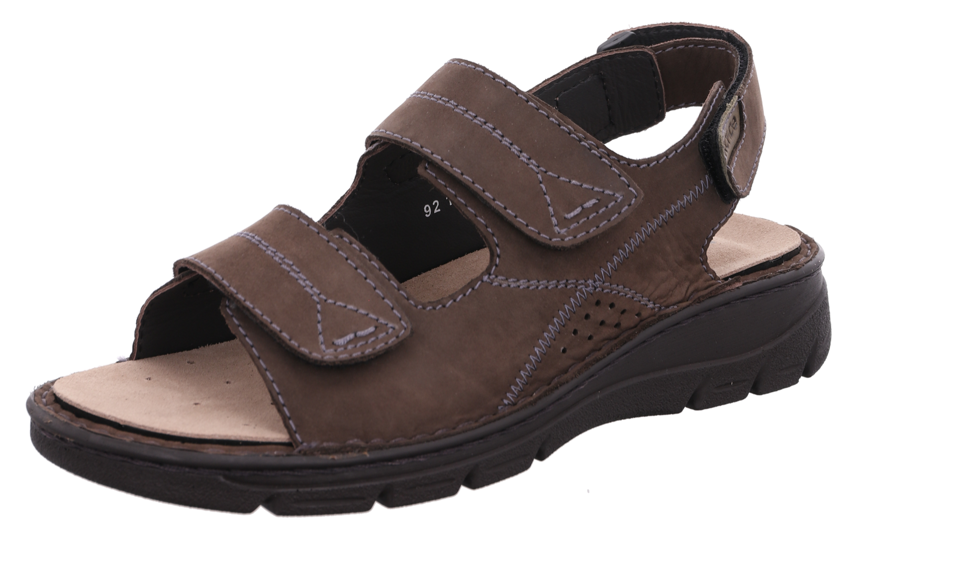 5997_72 Rohde Herresandal Mocca Læder Med Hælrem - Billede 1