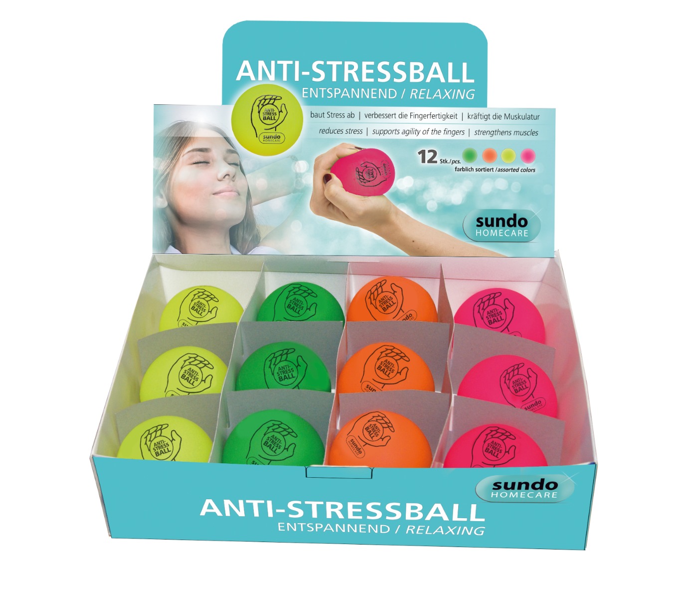 61440_display_sundo Anti-Stress Bolde Ass Farver - Billede 1