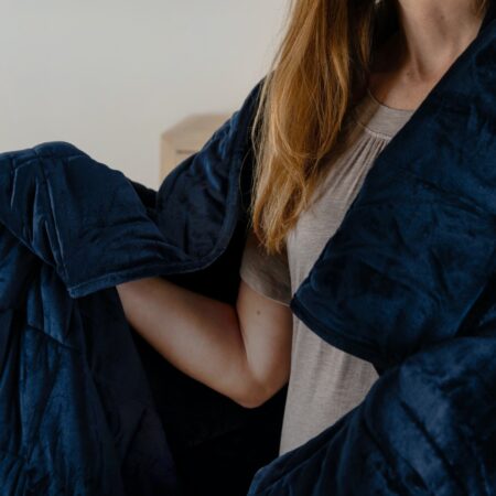 Cura Minky 6kg - Navy 140x200cm
