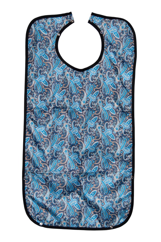 7240_flat_hires Hagesmæk blå paisley m/opsamling - Billede 1
