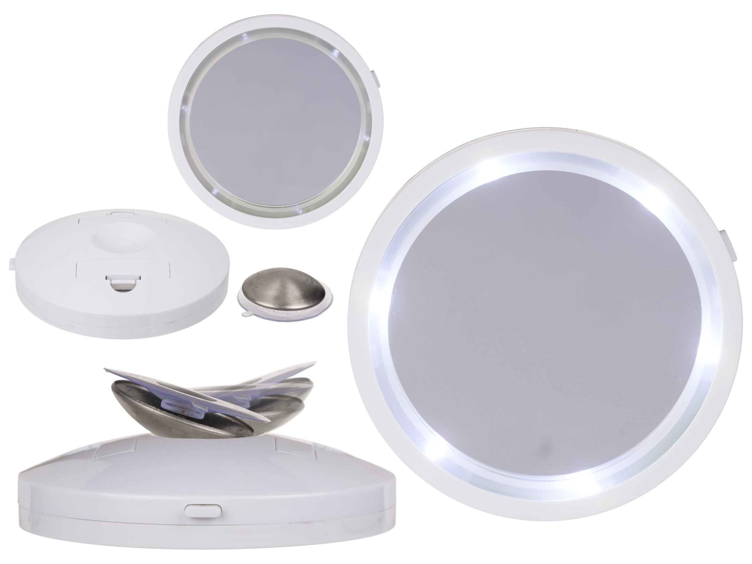 76-3409 UDGÅET Spejl Med LED, 13 cm - Billede 1