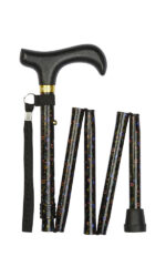Stok mini foldsammen sort mønstret