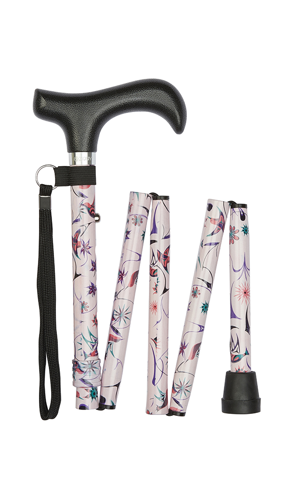 80bf_folded Stok mini foldsammen rosa blomst - Billede 1