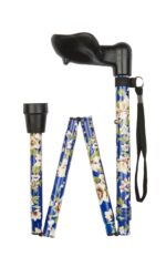 Stok Blå Blomster Venstre Foldsammen