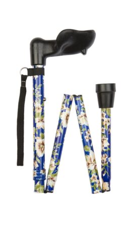 Stok Blå Blomster Højre Foldsammen