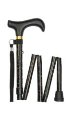 LavStok Foldsammen Sort Blomstret Design