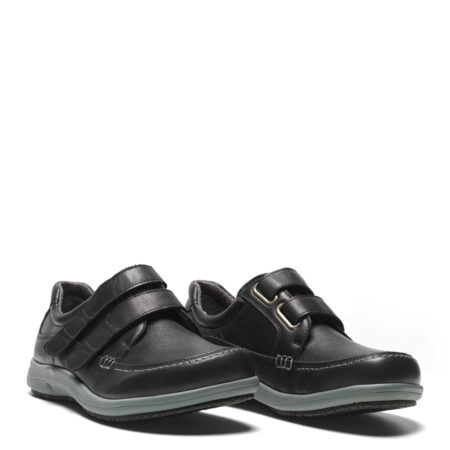 New Feet Bred Sort Sko M/velcro