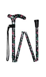 Stok Sort Med Blomster Foldsammen