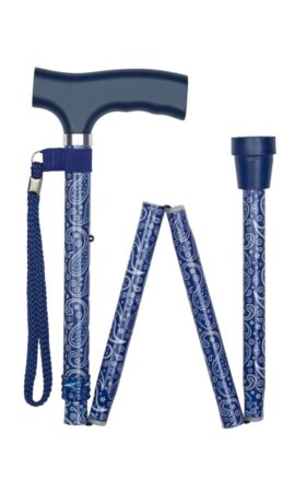 Stok Blå Paisley Design Foldsammen