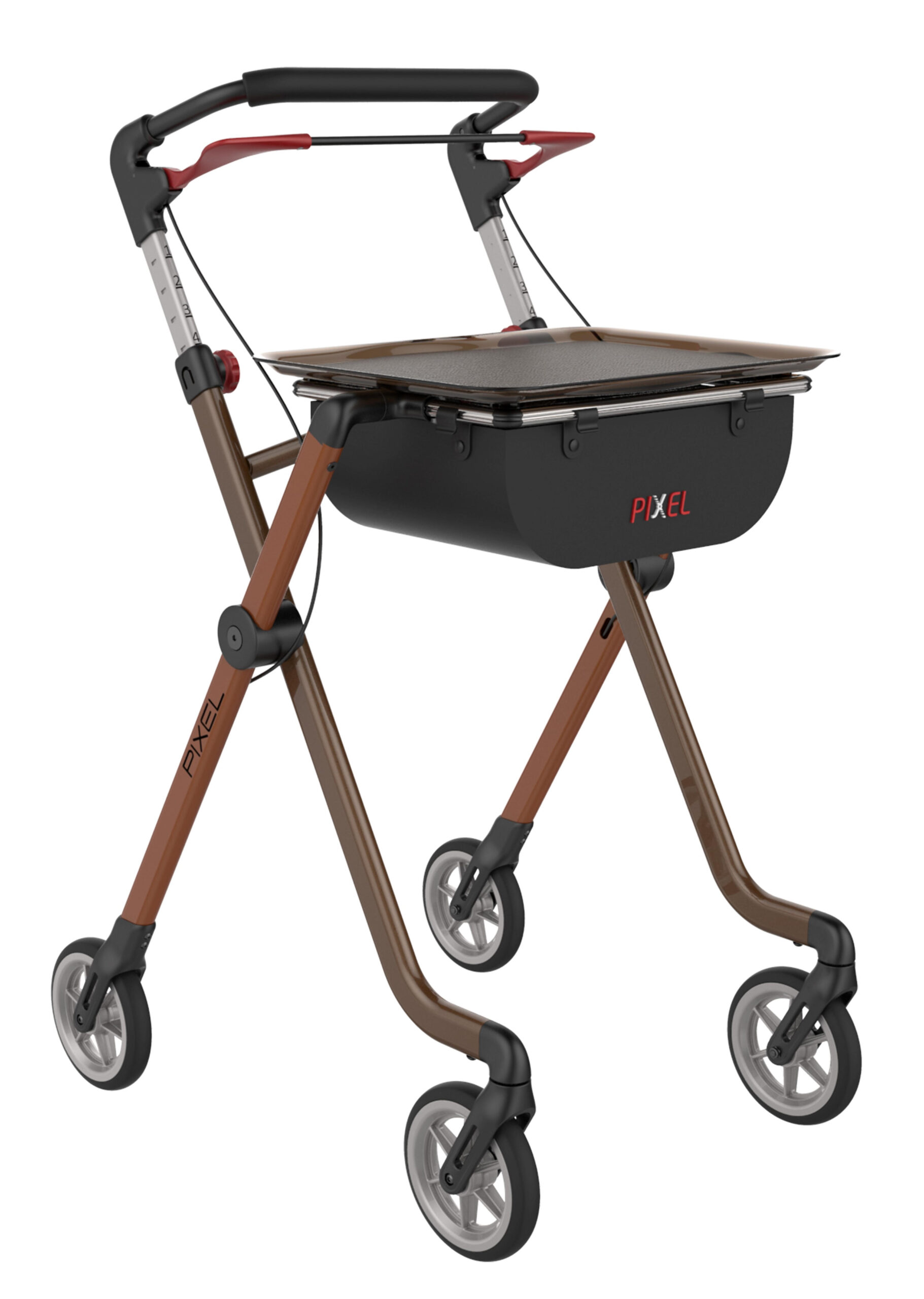 ac304 Rollator Pixel Nøddebrun indendørs - Billede 1