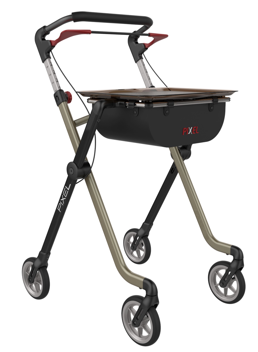 ac306-5 Rollator Pixel Champagne/sort indendørs - Billede 1