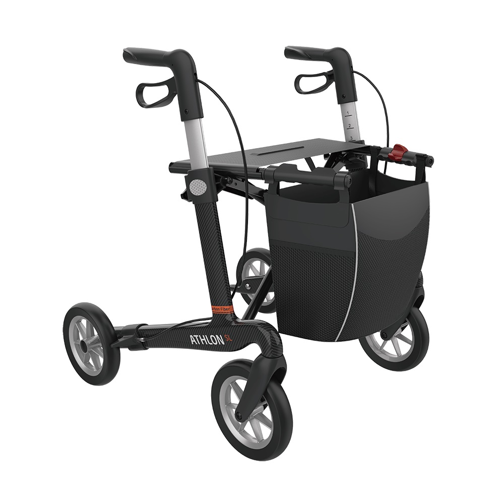 athlon-sl_m_01_crbkm550up_bc_front-right Lav Rollator Sort Athlon m.Soft hjul - Billede 1