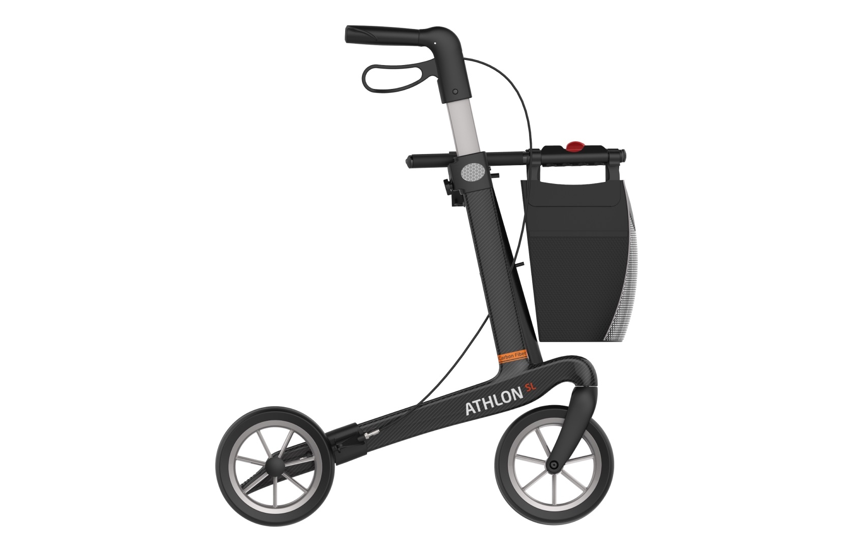 Rollator Athlon 5,4 kg Sort m.Soft hjul - Billede 3