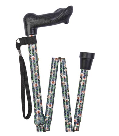 Stok Blomst lav, højdejusterbar m/anatomisk håndtag