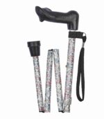 Stok Floral lav, højdejusterbar m/anatomisk håndtag