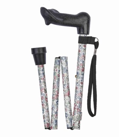 Stok Floral lav, højdejusterbar m/anatomisk håndtag