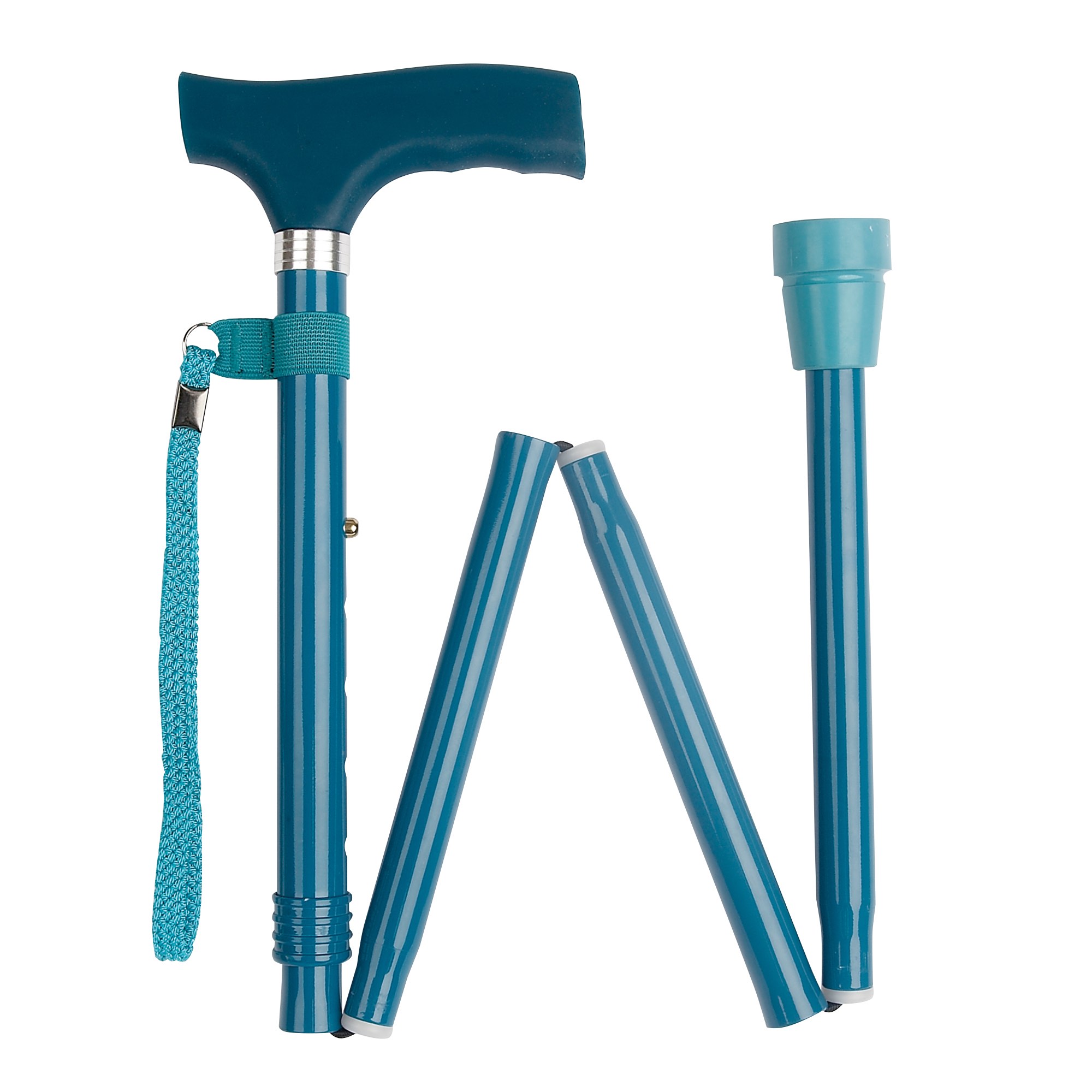 com95t Stok foldsammen Blå m/silikone håndtag - Billede 1