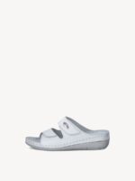 Tamaris Hvid Læder Sandal - Billede 2