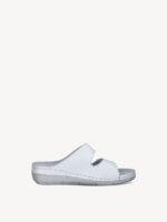 Tamaris Hvid Læder Sandal - Billede 4