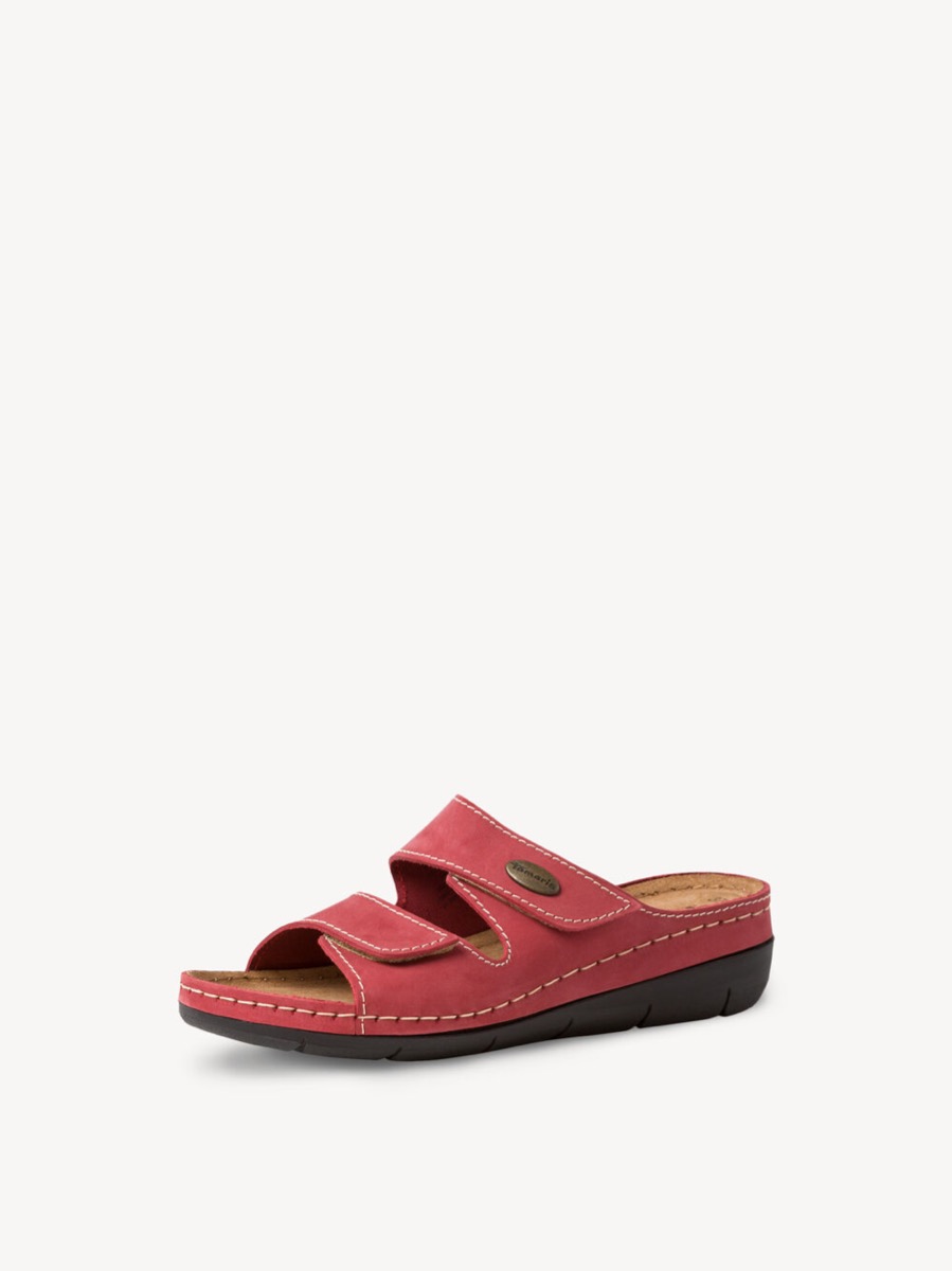 dw_001-23-27510-41-500_04 Tamaris Rød Læder Sandal - Billede 1