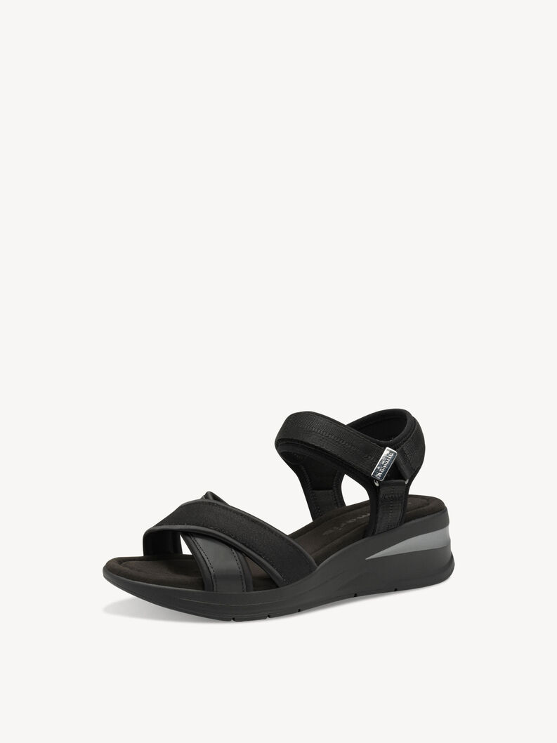 dw_001-24-28262-24-001_04 Tamaris Sort Sandal Med Velcrorem - Billede 1