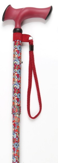 ga299 UDGÅET Stok Ergo/greb Foldsammen Blomster - Billede 1