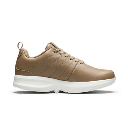 Gaitline Track Lthr Tan/White/Gold