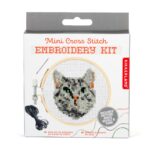 Korsstingsbroderisæt Med Kat - Billede 2