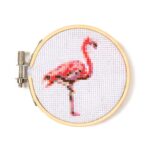 Korsstingsbroderisæt Med Flamingo - Billede 2