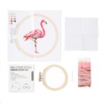 Korsstingsbroderisæt Med Flamingo - Billede 3