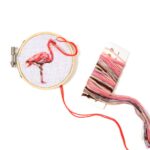 Korsstingsbroderisæt Med Flamingo - Billede 4