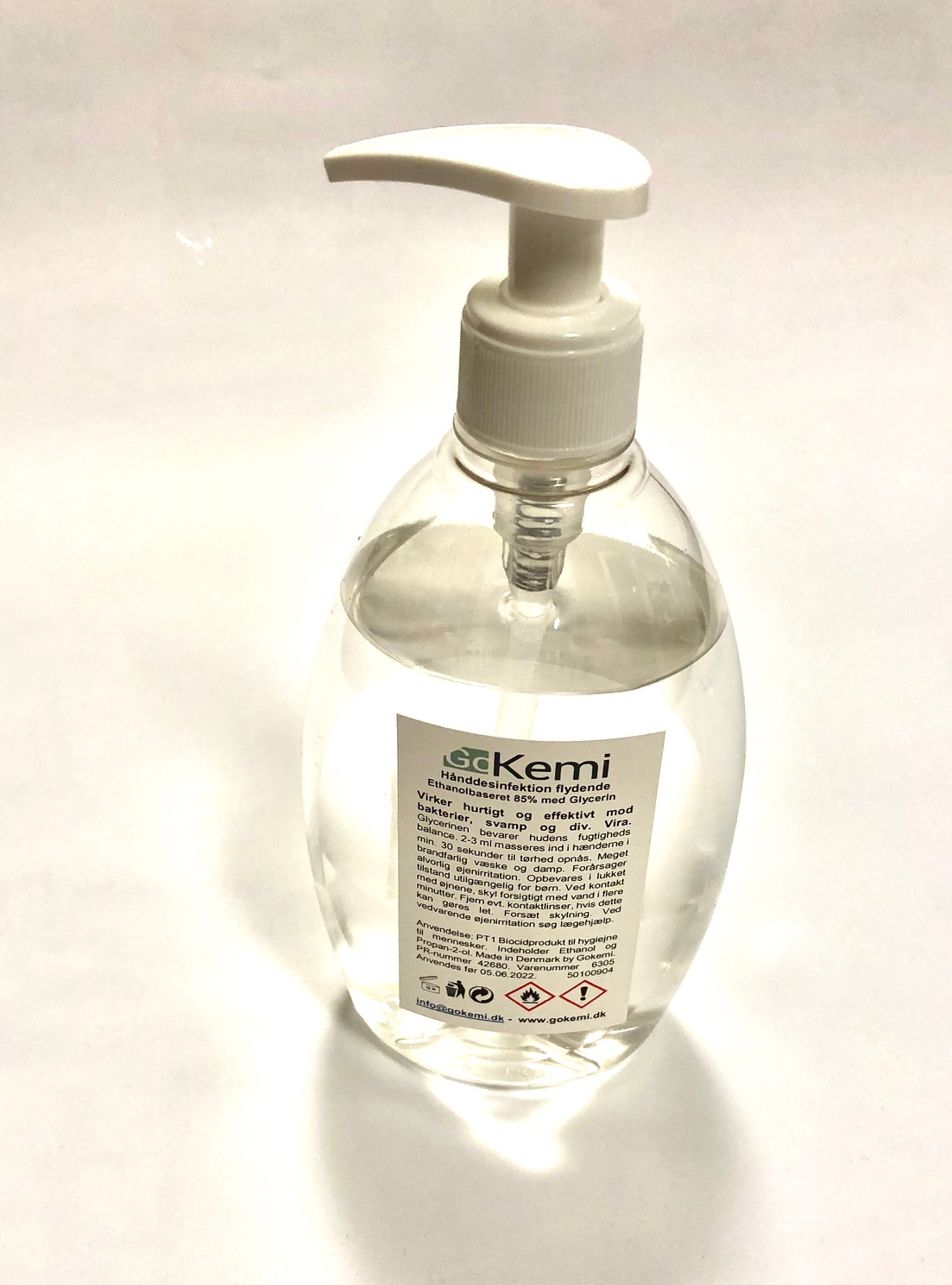 gk6305 Hånddesinfektion 85% Ethanol 500ml - Billede 1