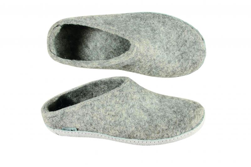 glb-01 GLERUPS tøffel grå - Billede 1