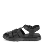 Green Comfort Sort Flet Sandal - Billede 3