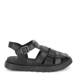 Green Comfort Sort Flet Sandal - Billede 2
