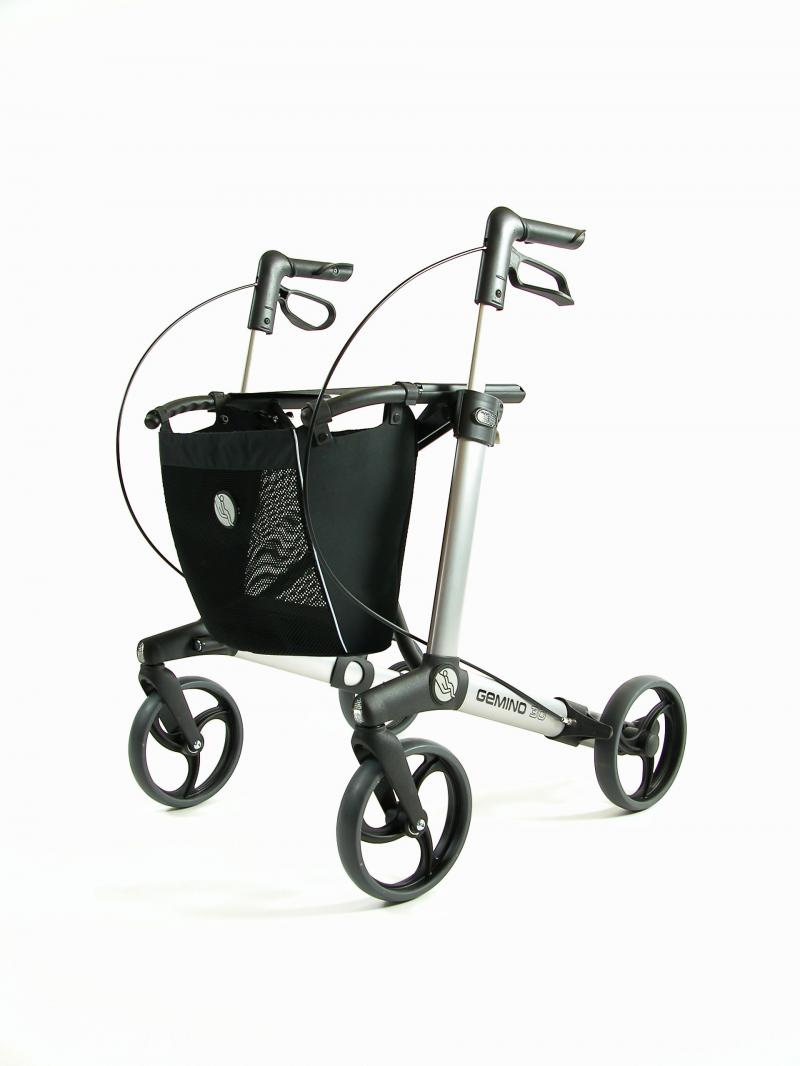 ha451731 UDGÅET Gemino rollator Sølv 30S inkl. kurv - Billede 1
