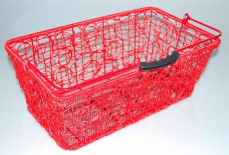 Kurv bag Rød plast rattan