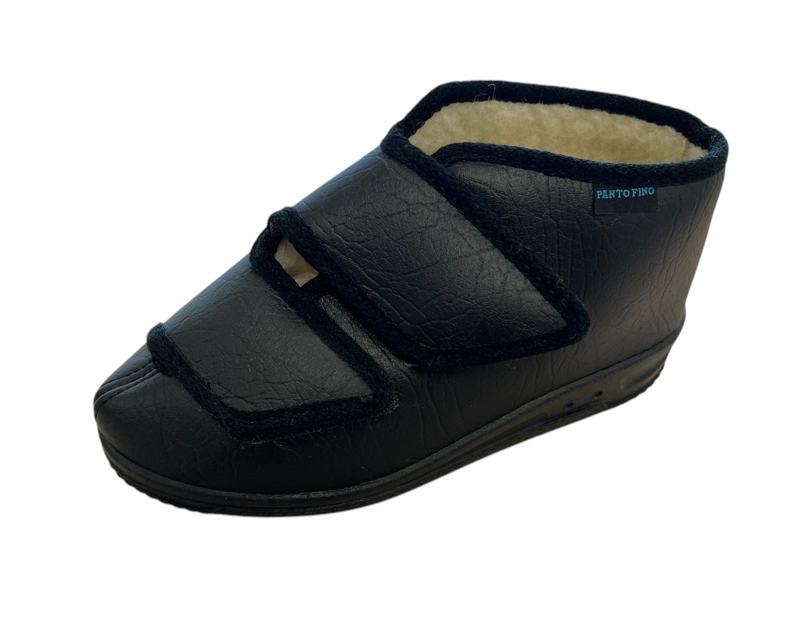hjemmesko_med_velcroluk_textil_pu_pf8109-v Hjemmesko Med Velcroluk Textil PU - Billede 1