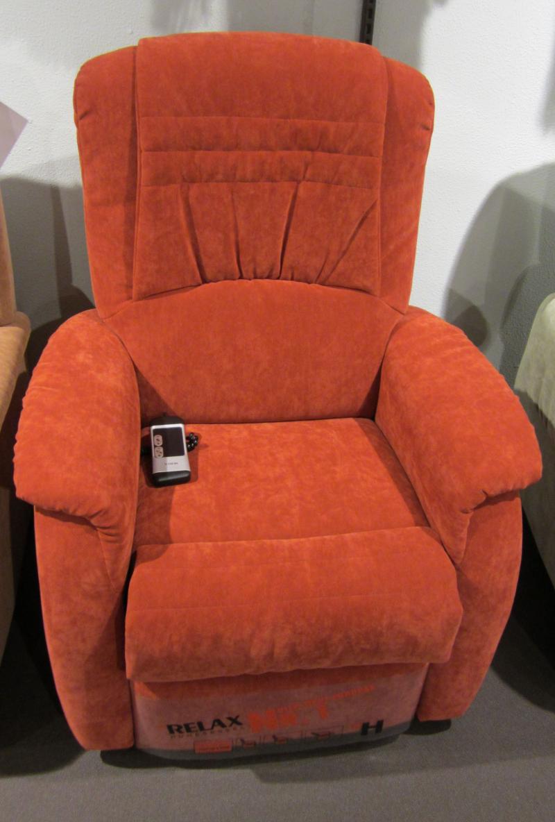 hur864 Hukla hvilestol rød microfiber - Billede 1