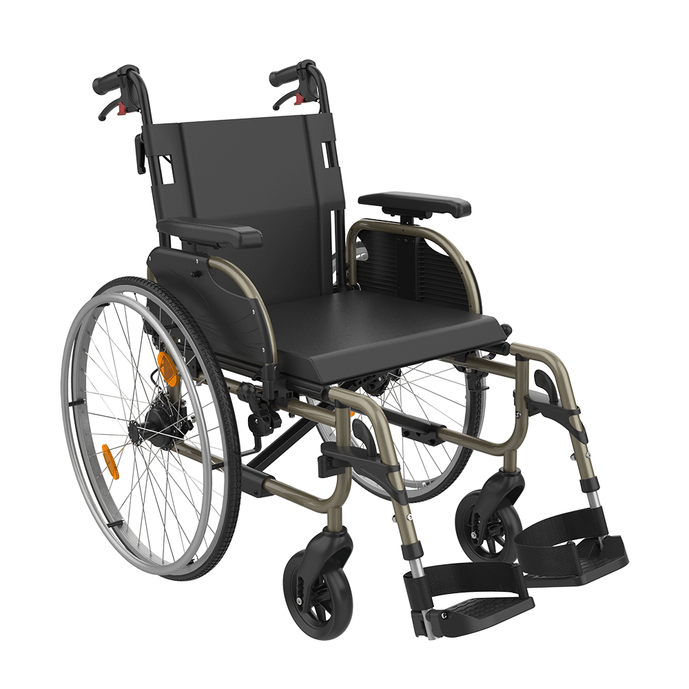 icon-20_01_with-drum-brake_front-right Kørestol 53cm ICON 20 Champagne - Billede 1