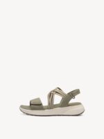 Tamaris Oliven Sandal Med Velcroremme - Billede 3