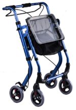 Rollator indendørs Blå med bakke/kurv - Billede 2
